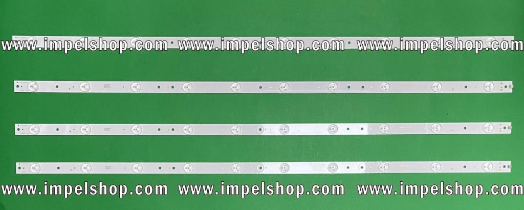 Led backlight strip for tv BLAUPUNKT / MANTA 40" set 4pcs X MS395D10-ZC14F-01 , JL.D395A1235-057CS-F , 4C-LB400T-MS3 , TFMT40D10-ZC14AF-01 ,  10LED , 789MM