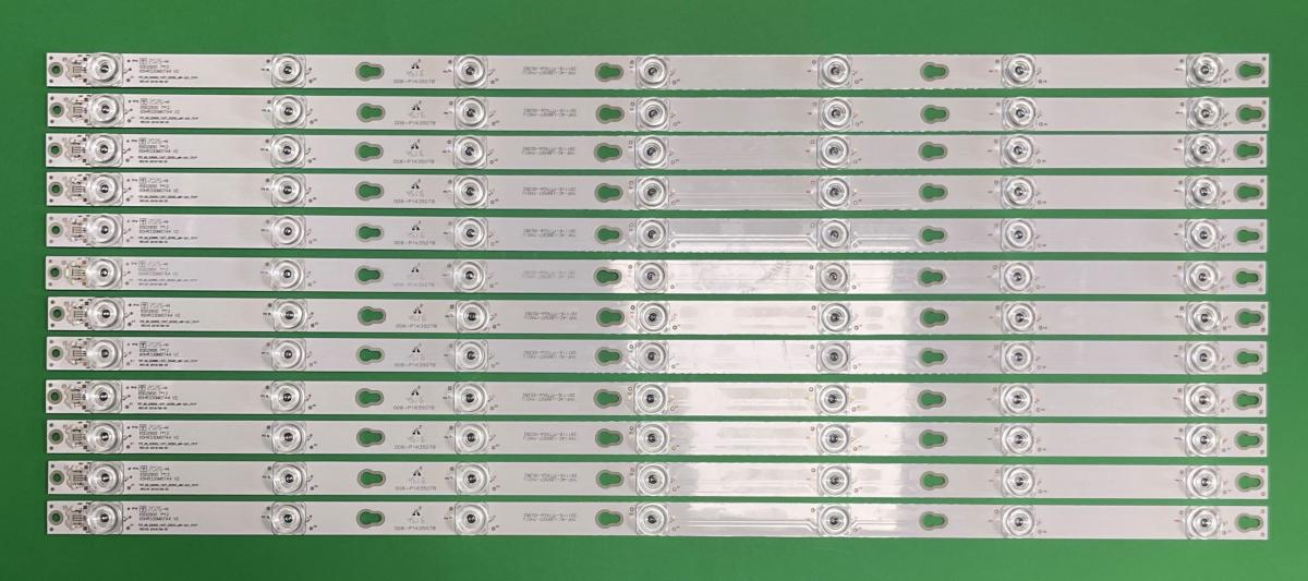 Led backlight strip for tv TCL 65" set 12pcs X TOT_65_D2900_12x7_3030C , 65D2900 , 65HR330M07A4 , 4C-LB6507-YH04J YHF-4C-LB6507-YH01J , 7LED , 6V , 630MM