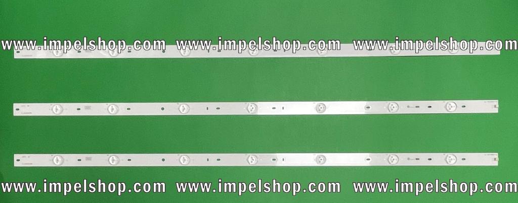 Led backlight strip for tv PHILIPS 40" set   3pcs X CL-40-D307-V3 , 7LED , 6V , LENGTH : 776MM