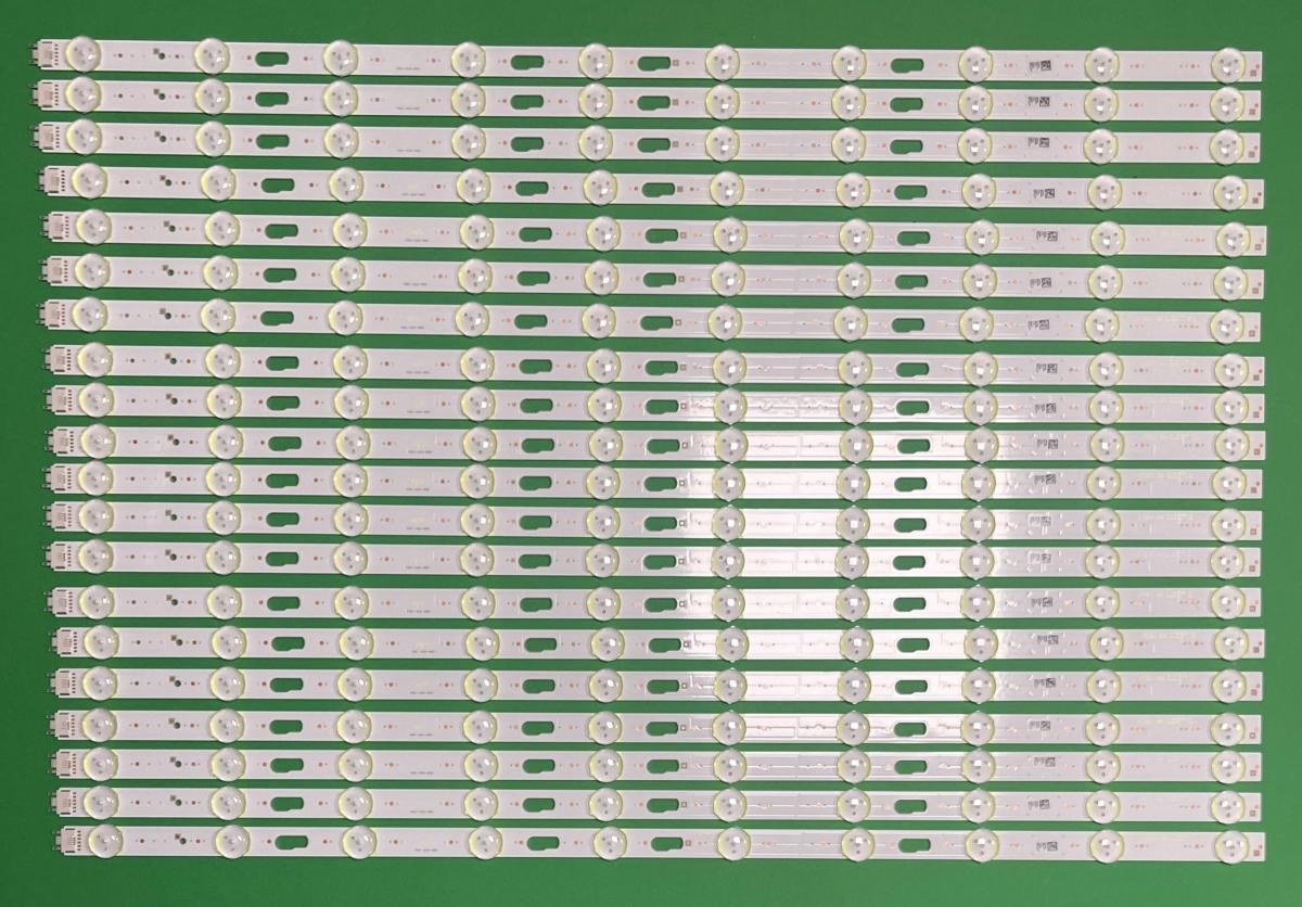Led backlight strip for tv  SAMSUNG 55" set 20pcs X BN96-48131A , BN96-50371A , L1 Q80 E5 FAM S2(5) R1.0 SCR 100 , LM41-00704A , LM41-00966A , V9Q8-550SM0-R0 ,  10LED , 3V , blue light ,