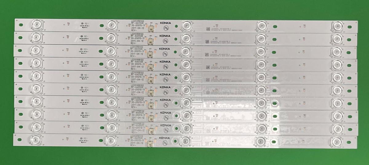 Led backlight strip for tv KONKA 55" set 10pcs X RF-AA550E30-0501S-11 ,  LED55R8100 , 5LED