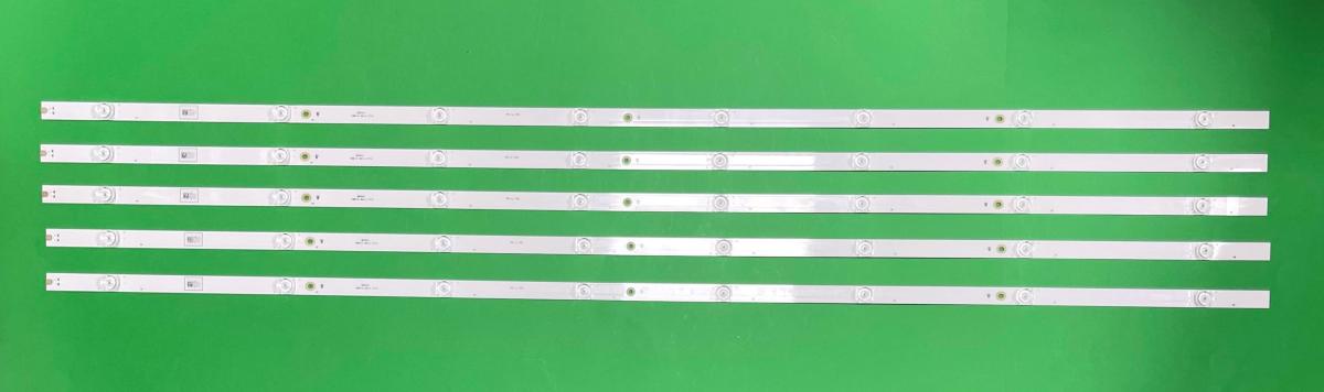 Led backlight strip for tv HISENSE 55" set 5pcs X LB55143 CRH-BK55S1U813030T0508820-REV1.0 , E469119 , 8LED , 1040MM, 3V ,