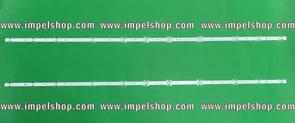 Led backlight strip for tv TCL 43" set 2pcs X  GIC43LB32_3030F2.1D_V0.9 , 4C-LB4311-ZM06J , 43HR330M11A1 V2 , 43HR330M11A1 V2 , 11LED , 6V ,800MM