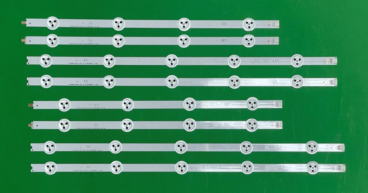Led backlight strip for tv LG / PHILIPS 42" set 8pcs , 6916L-1455A X2pcs & 6916L-1456A X2pcs & 6916L-1457A X2pcs & 6916L-1458A X 2pcs , 42 "V14 DRT Rev0.0 1 L1-Type/42" V14 DRT Rev0.0 1 R1-Type 42 "V14 DRT Rev0.0 1 L2-Type/42" V14 DRT Rev0.0 1 R2-Type 42 "V14 DRT Rev0.4 2 L1-TYPE/42" V14 DRT Rev0.4 2 R1-TYPE 42 "V14 DRT Rev0.4 2 L2-TYPE/ 42" V14 DRT Rev0.4 2 R2-TYPE