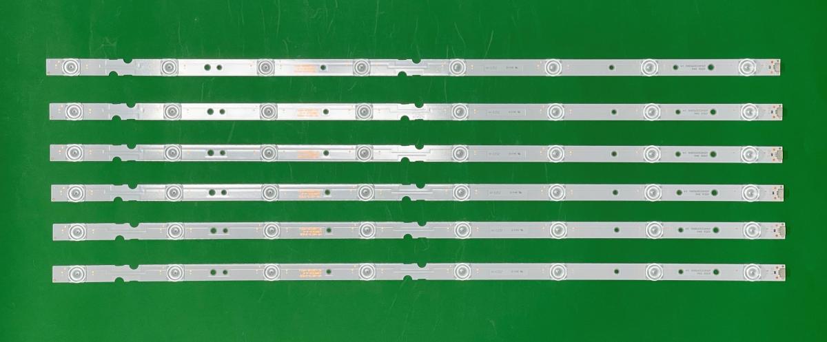 Led backlight strip for tv TCL 65" set 6pcs X GIC65LB51_3030F2.1D_V0.3 , 65HR330M08A1  V4 , JL.D65081330-365AS-M_V03 , 4C-LB6508-HR01J-PF01J 4C-LB6508-PF01J , TCL_65D6_303_LX20200805_Ver3 V , 620MM , 8LED , 6V