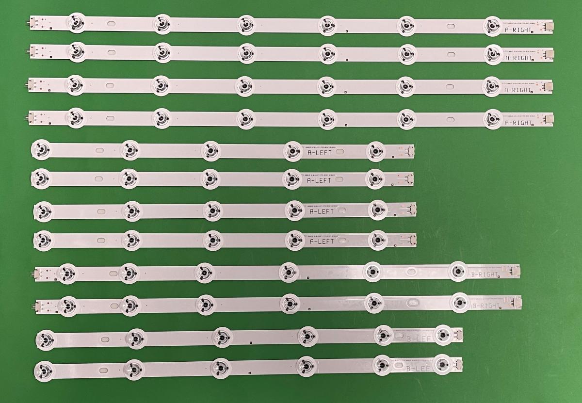 Led backlight strip for tv PANASONIC  48" set  12pcs 68LED , 4pcs X 480LED_SLIM_A_LEFT 6LED & 4pcs X 480LED_SLIM_A_RIGHT 5LED & 2pcs X 480LED_SLIM_B_LEFT 6LED & 2pcs X 480LED_SLIM_B_RIGHT 6LED