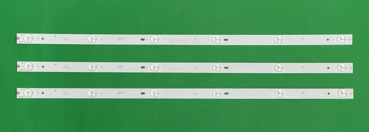 Led backlight strip for tv BLAUPUNKT 32" set 3pcs X MX315D06-ZC21FG-02 , 6LED , 594MM , 3V