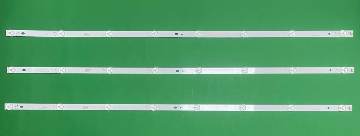 Led backlight strip for tv  PANASONIC 40" set 3pcs X IC-D-HWBJ40D660 , 8LED , 796MM , 6V