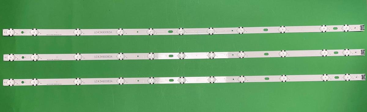 Led backlight strip for tv LG 43"  set 3pcs X LC43490083A / 43inch DRT LED ARRAY_3PCM00778A_Rev0.2_191011 , 11LED , 829MM , 3V ,