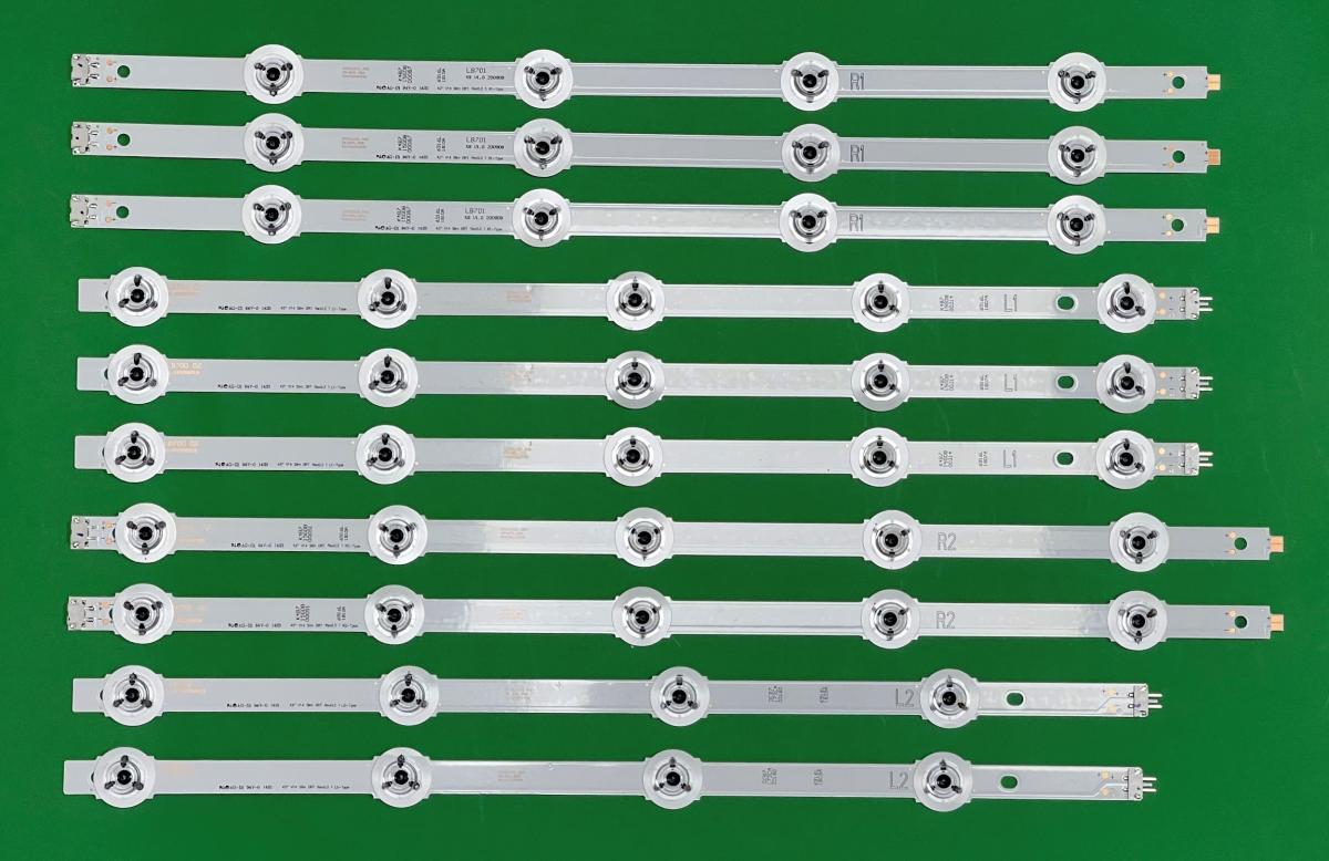 Led backlight strip for tv  PANASONIC 42" set V14 SLIM DRT REV0.3 10pcs , 6916L-1807A X 3pcs & 6916L-1808A X 2pcs & 6916L-1809A X 3pcs &  6916L-1810A X 2pcs , (3 X R1 & 2 X R2 & 3 X L1 & 2 X L2)