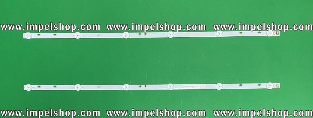 Led backlight strip for tv ELKOS 32" set  2pcs X XMNJ32D06-ZC22AG-03E 2018-03-21 6S1P / 303XM320032E , 6LED , 588MM ,