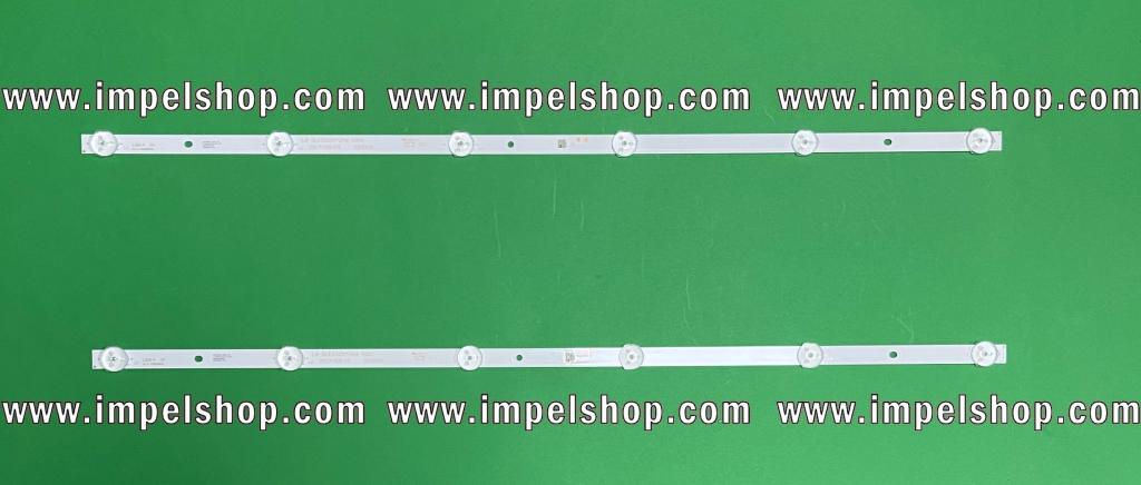 Led backlight strip for tv CHANGHONG 32" set  2pcs X DLED32XM 2X6 0001 2017-09-15 / 32GD06 / A050132GD0600206 . 6LED , 561MM ,