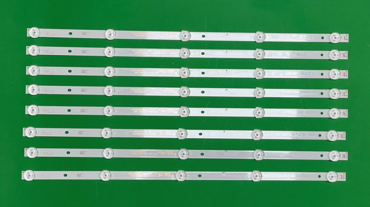 Led backlight strip for tv HISENSE 50" set 8pcs X CC02500D445V05 500C 50E9 5S1P 4X10 1210 , 5LED , 445MM , 6V