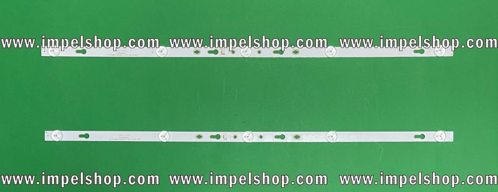 Led backlight strip for tv TCL 32" set 2pcs X CC02320D510V06 1410 32E20 2X6 6S1P 0D20 5.0 , 6LED , 508MM , 6V , 564MM ,