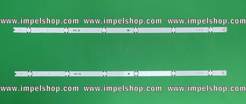 Led backlight strip for tv LG 32" set 2pcs X 6916L-2558A , 32" V16 ART3 2558 REV 1.7 6 , AGF79046602 , 6LED , 617MM , 3V ,