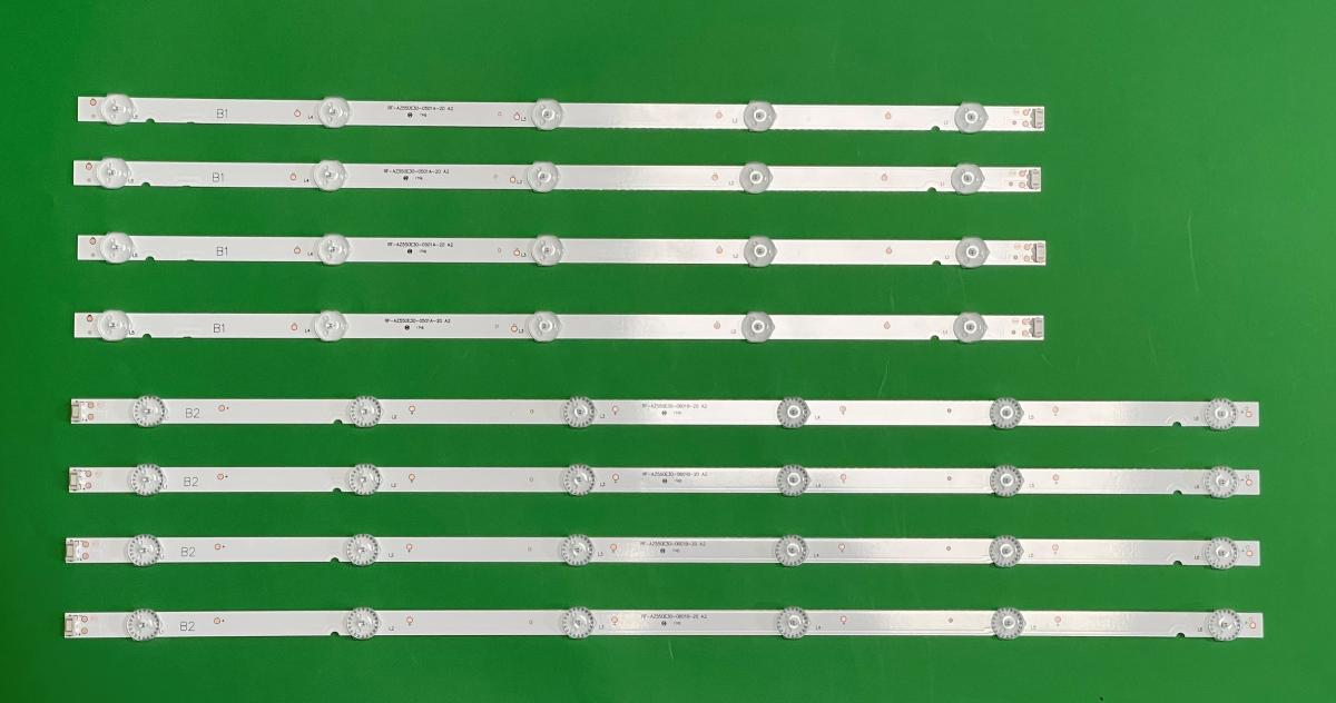 Led backlight strip for tv LG 55" set 8pcs , 4pcs X RF-AZ550E30-0501A-12 & 4pcs X RF-AZ550E30-0601B-12 , YAL13-00530300-37 ,