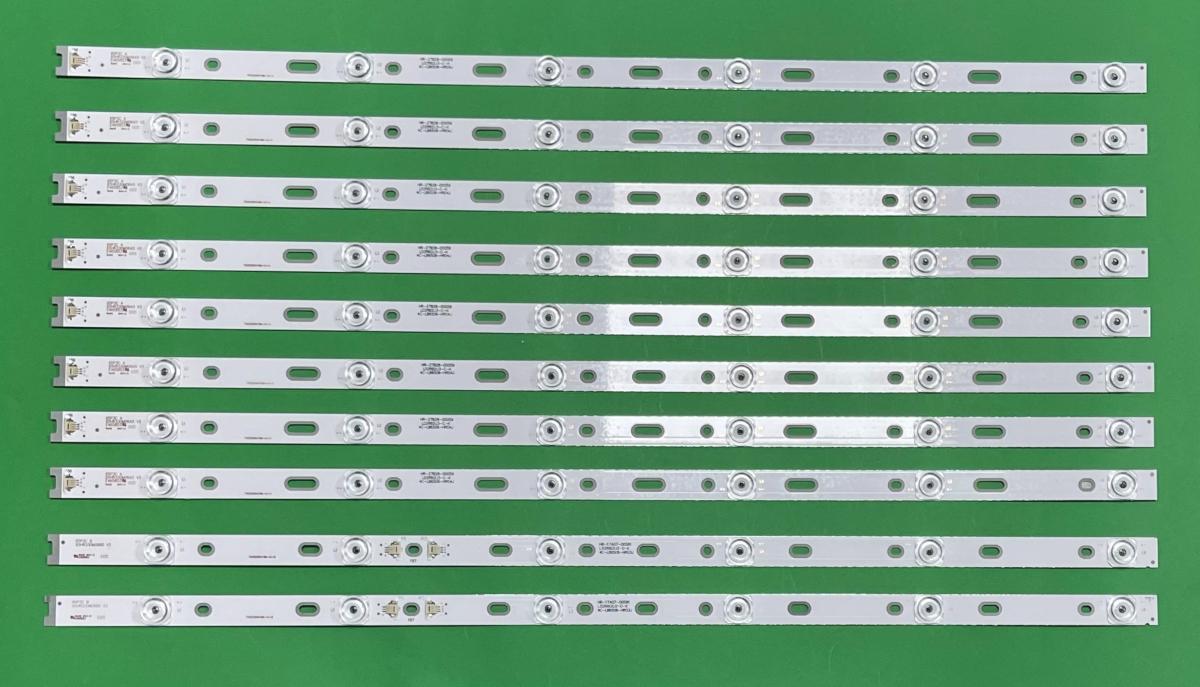 Led backlight strip for tv TCL 65" set  10pcs  ,  8pcs X 65HR330M06A5 V3 , 4C-LB6506-HR04J , 650MM , 6LED & 2pcs X  65HR330M06B5 V3 , 4C-LB6506-HR03J , 4C-LB6506-YH02J / 4C-LB6506-YH1 , 650MM , 6LED