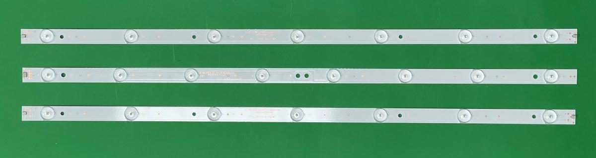 Led backlight strip for tv HAIER 32" set 3pcs ,HK315D07P-ZC14A-03 (7LED + 8LED + 7LED) , H K C H32PB5000 H32PA3100 , 630MM ,