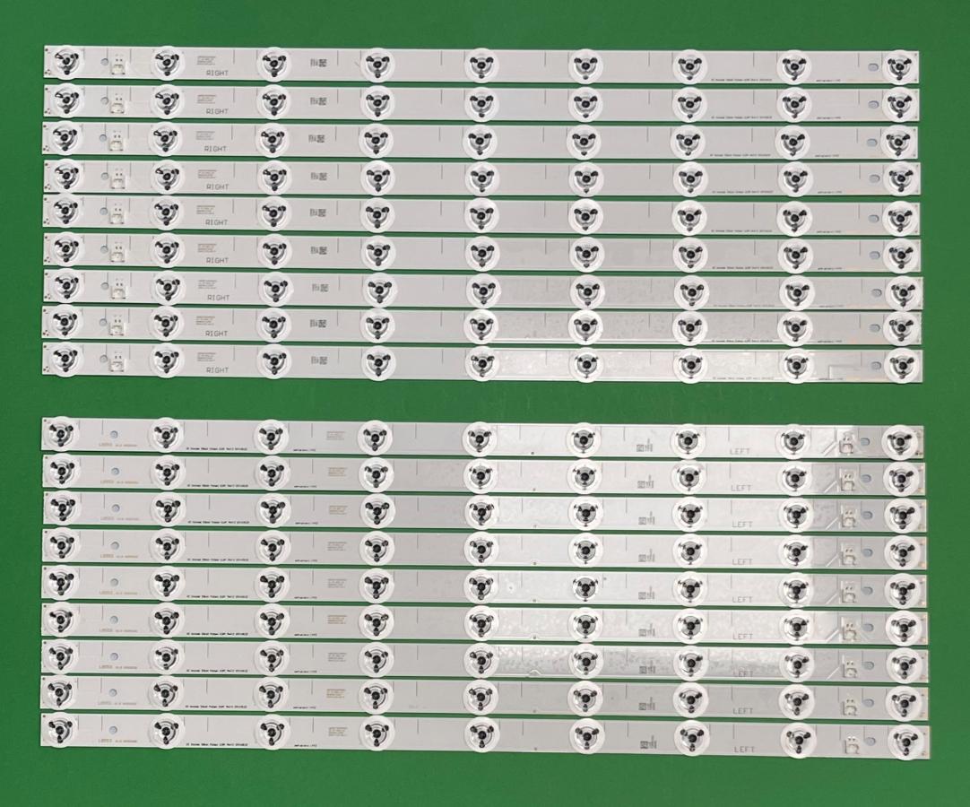 Led backlight strip for tv PANASONIC  55" set  18pcs , 9pcs X LG INNOTEK 55INCH PATTERN 6.5PI REV 1.0 RIGHT & 9pcs X LG INNOTEK 55INCH PATTERN 6.5PI REV 1.0 LEFT