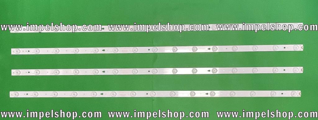 Led backlight strip for tv TCL / KRUGERMATZ 42" set 4pcs X LED42D15-01(C) 303420152 , 15LED , 850MM , 3V ,