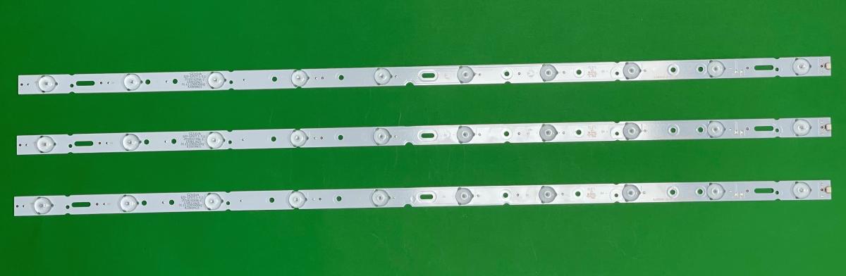 Led backlight strip for tv TCL 39" set 3pcs X KJ395D10-ZC14F-02 / 01 , 303KJ395033 ,  10LED , 746MM , 3V