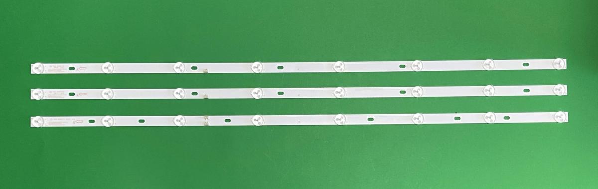 Led backlight strip for tv TCL 39" set 3pcs  ,  2pcs X JS-D-JP395DM-A81EC , 8LED , 6V , 736MM  & 1pcs X JS-D-JP395DM-B81EC , 8LED , 6V , 736MM