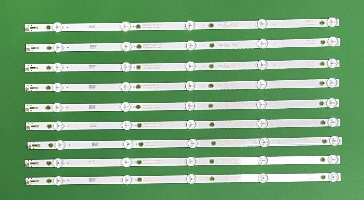 Led backlight strip for tv PHILIPS / MANTA 50" set   9pcs  X 4708-K50WDC-A2113N11 , K500WDC2 A2 , 5LED , 6V , 487MM