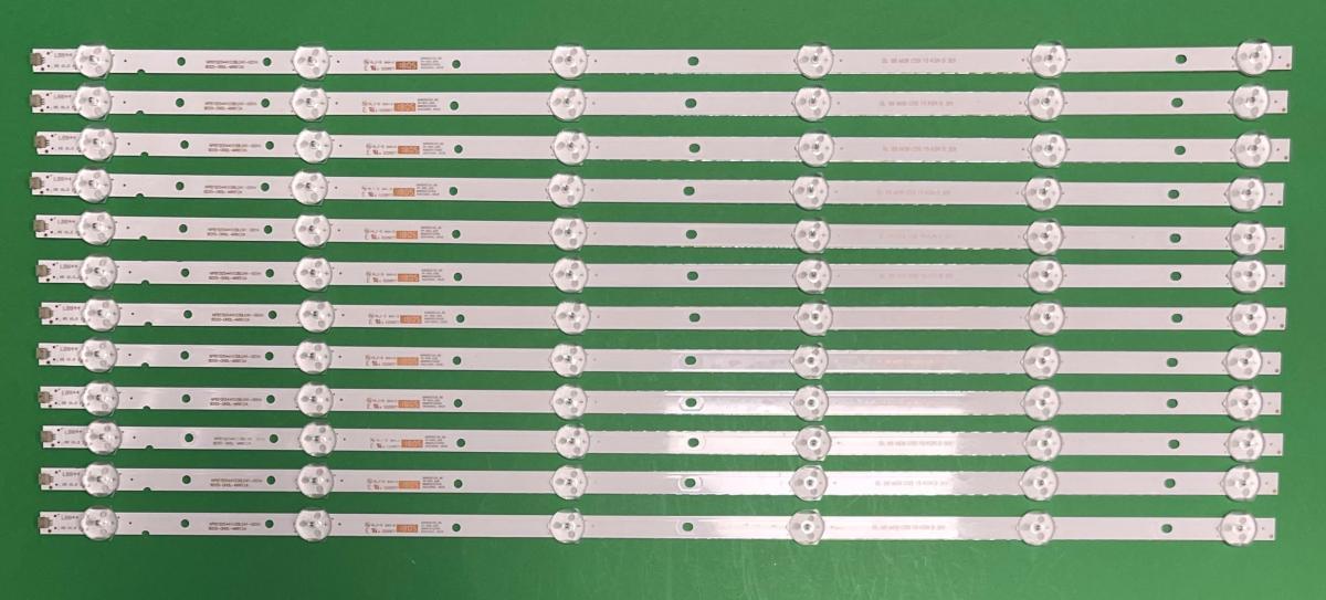 Led backlight strip for tv AXEN , WOON , ELTON 55" set 12pcs X CY-550D-6X12-HL+HT   NPB15D544103BL041-001H 8D55-DNDL-M8612A , 6LED , 545MM , 3V ,