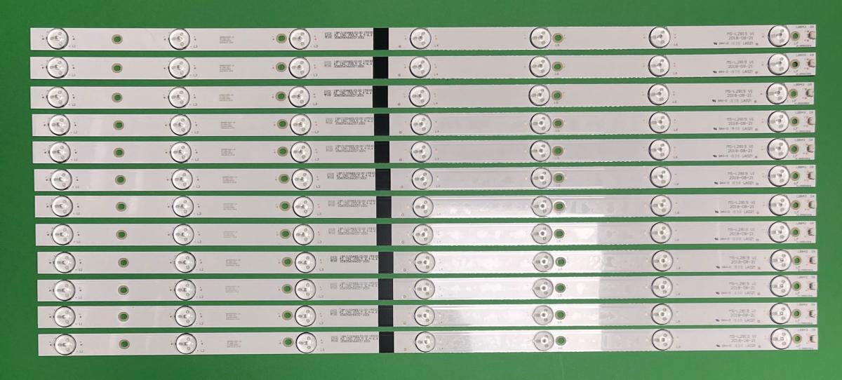 Led backlight strip for tv SANSUI / SKYMASTER 65" set 12pcs X MS-L2819 V1 , 7LED , 6V , 625MM
