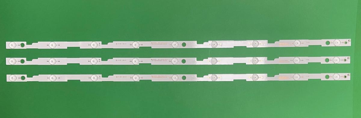 Led backlight strip for tv BLAUPUNKT / SHARP 43" set 3pcs X RF-AJ430S30-0901S-09 A1 / CRH-P43KP30300309641-REV1.1 , 9LED , 828MM , 3V ,