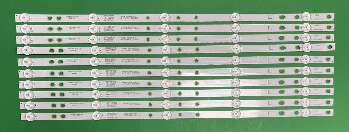 Led backlight strip for tv BAIRD 55" set 10pcs X DS55M78-DS02-V01 , 5LED , 3V , 540MM ,