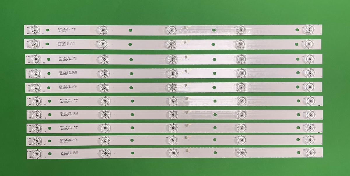 Led backlight strip for tv SUNNY / POLAR 49" / 50" set 10pcs X MS-L2190 V1 / HV490FHD-N8C / CY-49-HL+HT-5X10 / NPB14D460103BL041-001H , 5LED , 3V , 465MM ,