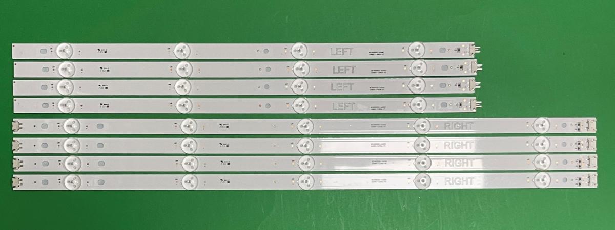 Led backlight strip for tv LG 49" set 8pcs , NC490DGG-AAFX1-41CA GAN01-1255A-P1 RIGHT X 4pcs  &  NC490DGG-AAFX1-41CA GAN01-1256A-P1 LEFT X 4pcs , AGF79105801 , AGF78840101 , AGF78840002 ,