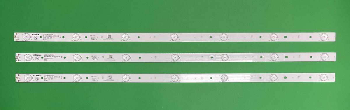 Led backlight strip for tv PHILIPS 40" set   3pcs X LED40M3000A , RF-BK400E30-0701S-08 , 7LED , 6V , LENGTH : 730MM