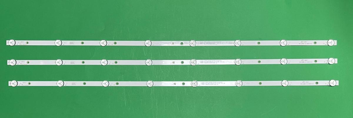 Led backlight strip for tv ARIELLI 43" set 3pcs X MS-L2392 V2 / 18MJ100D8CH0100146201736 -- A2 196-200LM 6.4-6.6V 2J WR , 8LED , 6V , 813MM