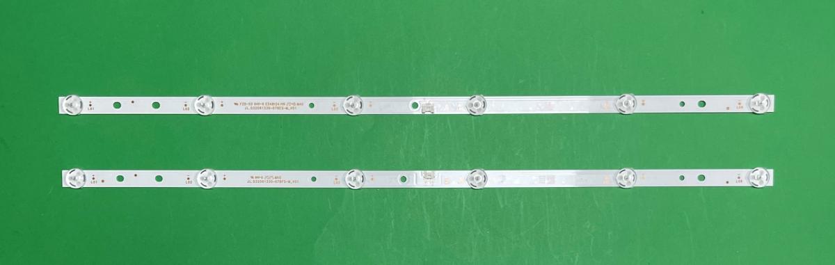 Led backlight strip for tv TCL 32" set 2 pcs X   1pcs X JL.D32061330-078FS-M_V01 , 6LED, 550MM & 1pcs X JL.D32061330-078ES-M_V01 6LED , 550MM , LB320T-JF4 32H