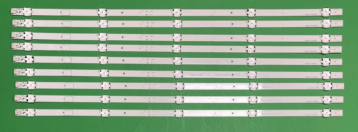 Led backlight strip for tv GRUNDIG 55" set 9pcs X ARCELIK 55" DRT_REV0.1 , 5LED , 590MM ,