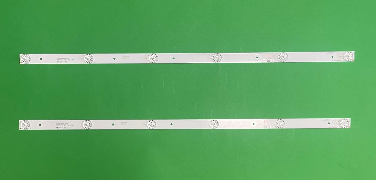Led backlight strip for tv TCL 32" set 2pcs X CC02320D562V04 / CC02320D562V08 / SJ.HL.D3200601-2835BS-F / 320E9 2X6 , 560MM , 6V , 6LED