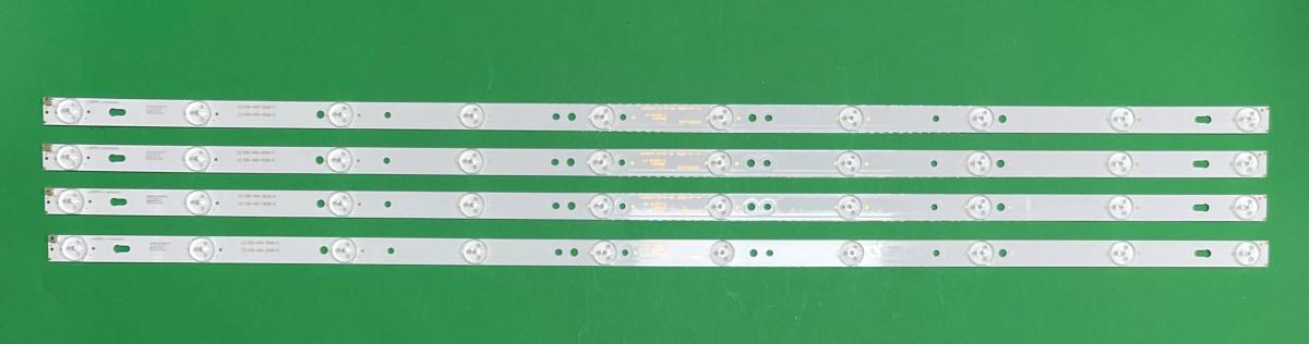 Led backlight strip for tv TCL 40" set 4pcs X 0D40D10-ZC14F-03 / 0D40D10-ZC14F-02 , 10LED , 3V , 780MM