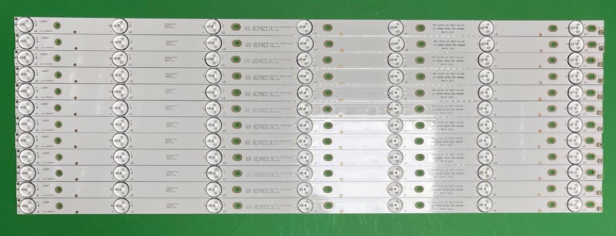 Led backlight strip for tv SUNNY 65" set 12pcs X  MS-L2143 V3 CY-65DN-3030-25V-600mA , V3 CY65D07-ZC52AG-01 303CY65002 , 7LED , 3V , 616MM
