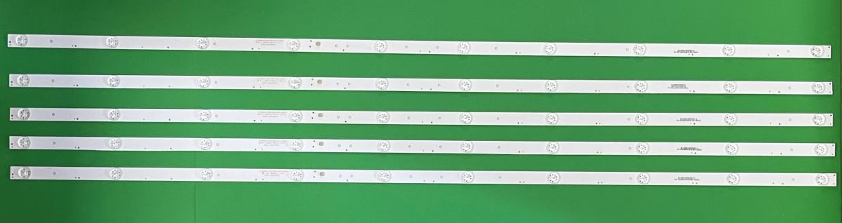 Led backlight strip for tv TCL 55" set 5pcs X  JL.D550A1330-114ES-M , ZX55ZC332M10A0A4 , ZX55ZC332M10A0V2-K600 , DLED55CNC 5X10 0003 , 12-55K600-3030-5X10 , ZX55ZC332M10A0V2 , ZX55ZC332M10A0V2-K600 , 8149010755014 , ZX55-A-Z , E49353B , 10LED , 1080MM ,