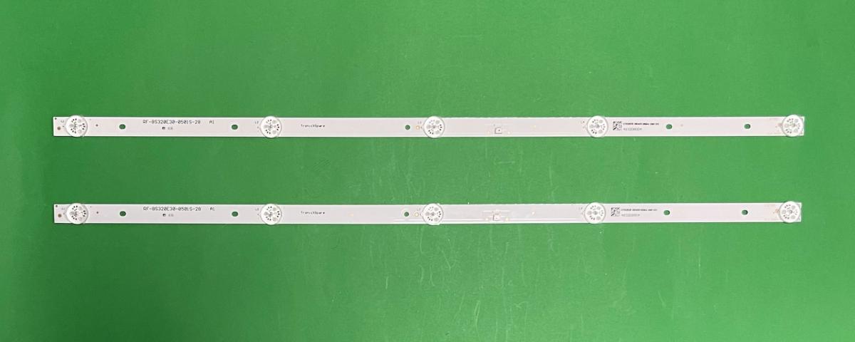 Led backlight strip for tv CHANGHONG 32" set  2pcs X RF-BS320E30-0501S-28 A1 , 5LED , 6V