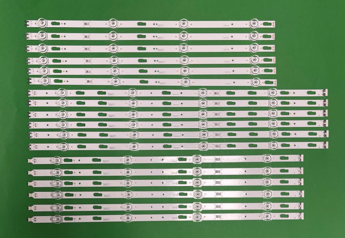 Led backlight strip for tv  SAMSUNG 75" set BN96-50310A / BN96-50311A / BN96-50312A 18pcs , 6pcs X BN96-50310A / LM41-00879A / 915A & 6pcs X BN96-50311A / LM41-00880A / 916A  & 6pcs X BN96-50312A / LM41-00881A / 917A