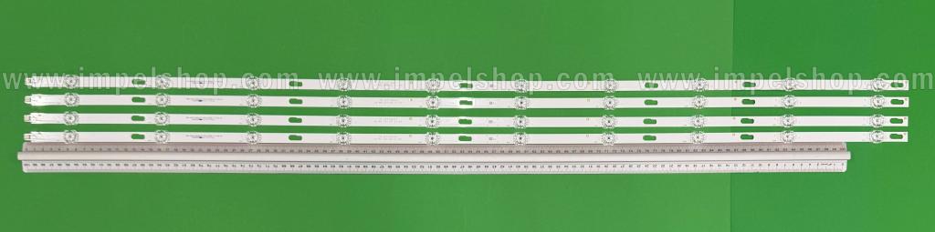 Led backlight strip for tv  SAMSUNG 55" set BN96-50315A/BN96-50316A 4pcs X BN96-50315A / LM41-00872A/908A / BN96-50316A / LM41-00871A/907A , JL. D550A1330-408AL-M_V02 /  JL. D550A1330-408AR-M_V02 , HRS-H535-055AU70-0410-3030-12 , CRH-P55S6303004101B2-REV2.2 , 10LED , 3V ,