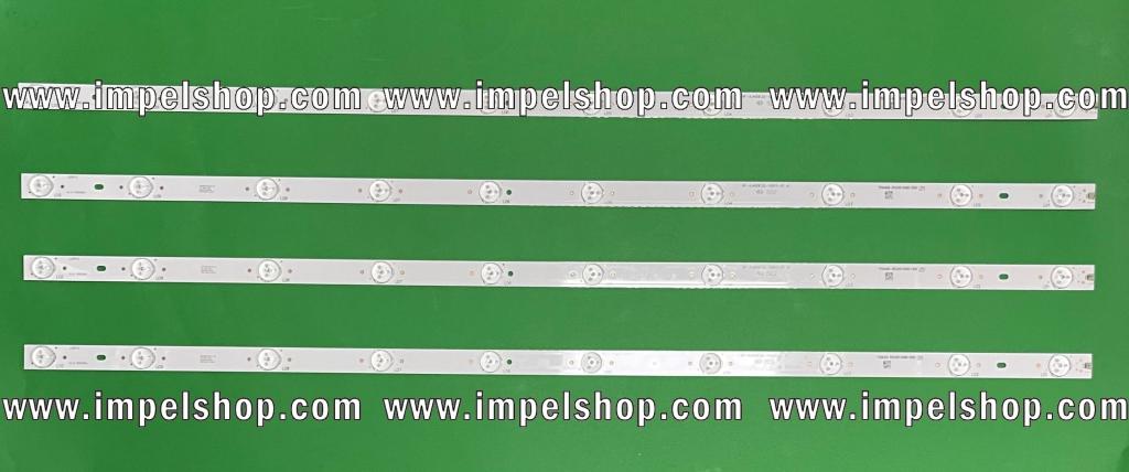 Led backlight strip for tv  SHARP 40"   set 4pcs X RF-AJ400E32-1001S-01 A1 JL.D40052235-083CS-F ECHOM_40CA_4640CA002_A1  DLED40YC4X10  , 10LED , 3V , 789MM