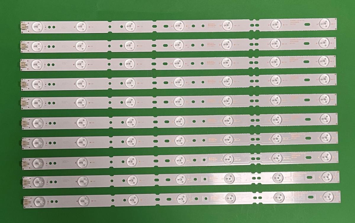 Led backlight strip for tv CHANGHONG / SANYO 50" set  10pcs X XJ50D07-ZC14F-03 303XJ500038 , 470MM , 7LED , 3V