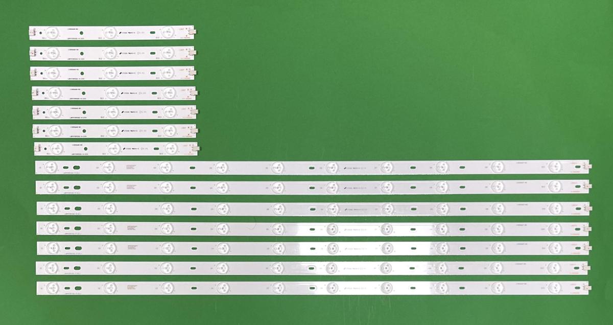 Led backlight strip for tv PHILIPS  47" set 14pcs , 7pcs X LBM470P0301-N-2(R) 3LED & 7pcs X LBM470P1001-M-2(L) 10LED
