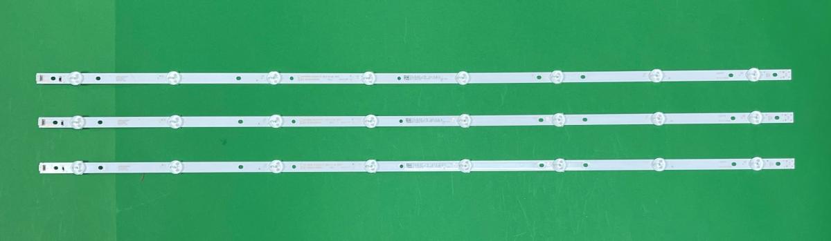 Led backlight strip for tv SAMSUNG 43"   set 3pcs X GC43D08-ZC22AG-17 , 303GC430044 , 303GC430043 , 8LED , 3V , 855MM