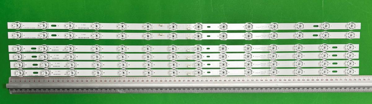 Led backlight strip for tv TCL 32" set 2pcs  X CY 32 2X9 PB08D581103BL041-005H - 8D2A-DLM3-200SA1 , 9LED , 3V , 581MM