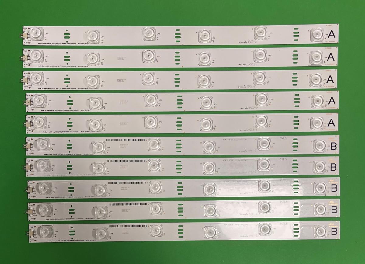 Led backlight strip for tv GRUNDIG 42" set 10pcs , 5pcs X Arcelik_42_athena_5x6+5x6_2121C_6S1P_R P74 & 5pcs X Arcelik_42_athena_5x6+5x6_2121C_6S1P_L P74